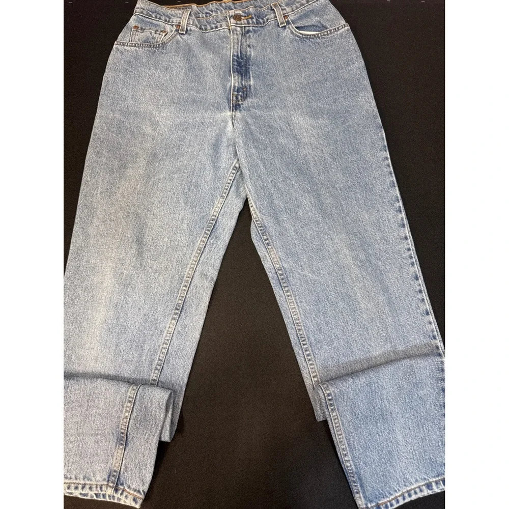 Levis 550 Relaxed Fit Tapered Leg Jeans Light Wash Denim Vintage Mens 31x31